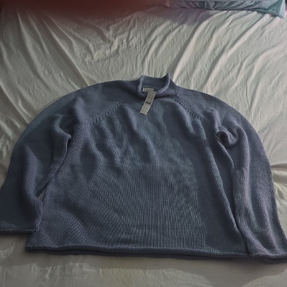 J. Crew Men's Sky Blue Turtleneck Sweater